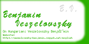 benjamin veszelovszky business card